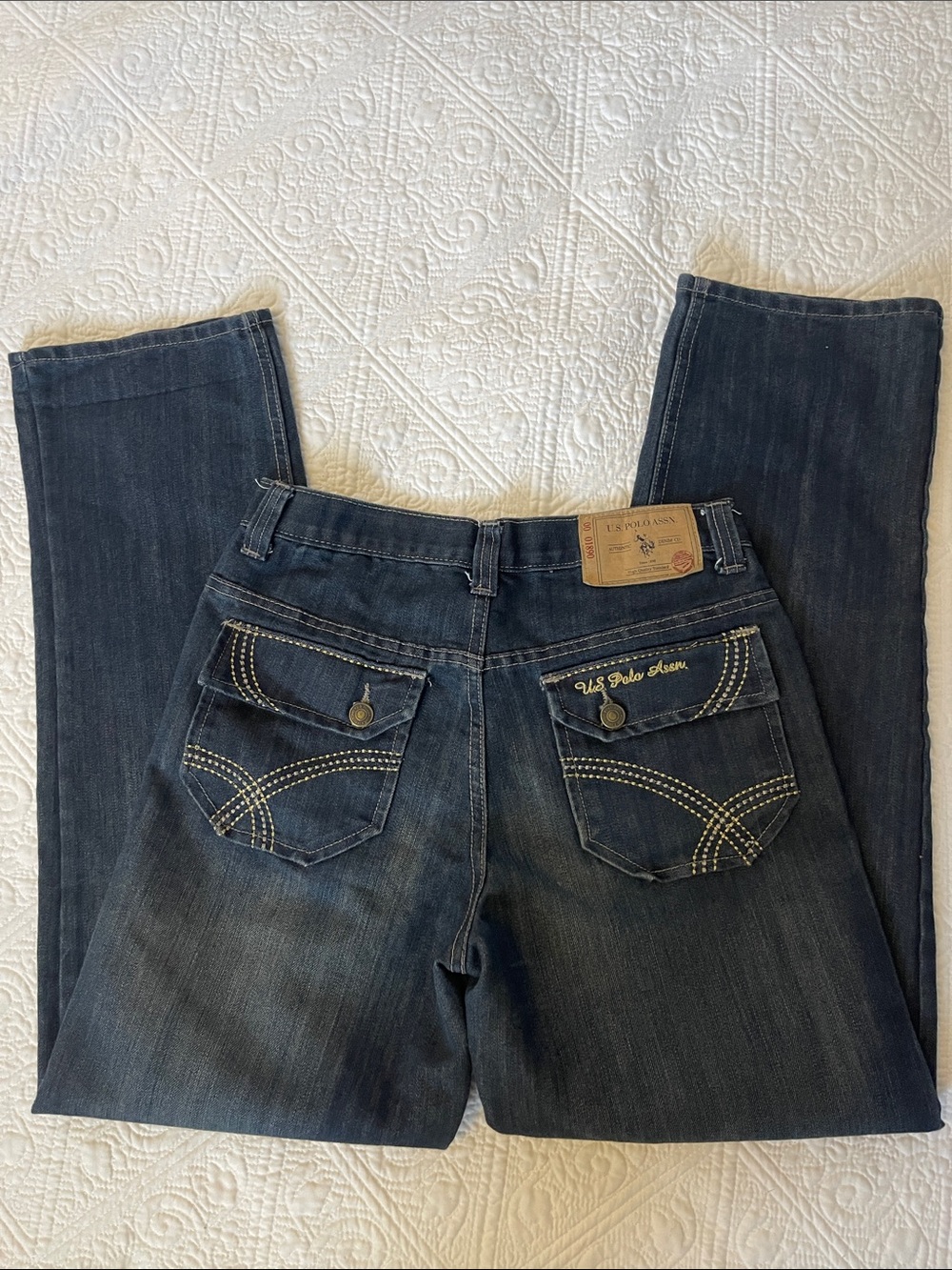 U.S. Polo Assn. Dark Indigo Denim Jeans with Contrast Stitching